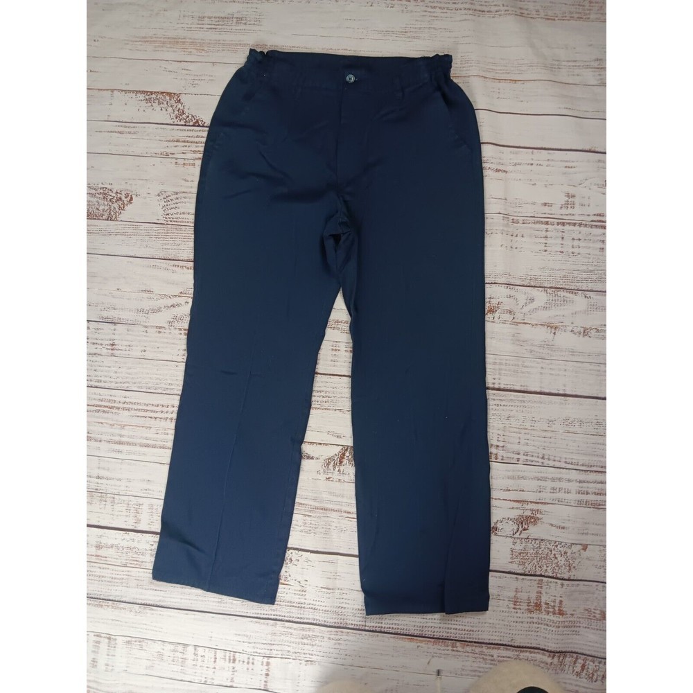 Carlo Briani Dress Pants Men's 32-34 Blue Inseam 30" Elastic Waist